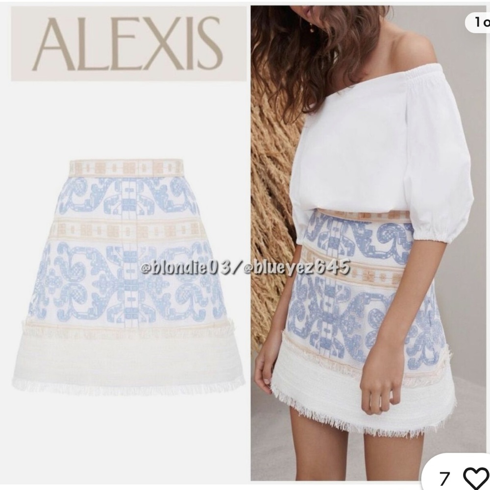 Alexis “Anzel” embroidered mini skirt size small